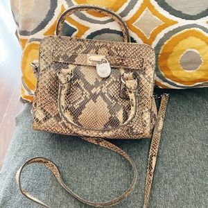 Michael Kors Snakeprint crossbody mini purse
